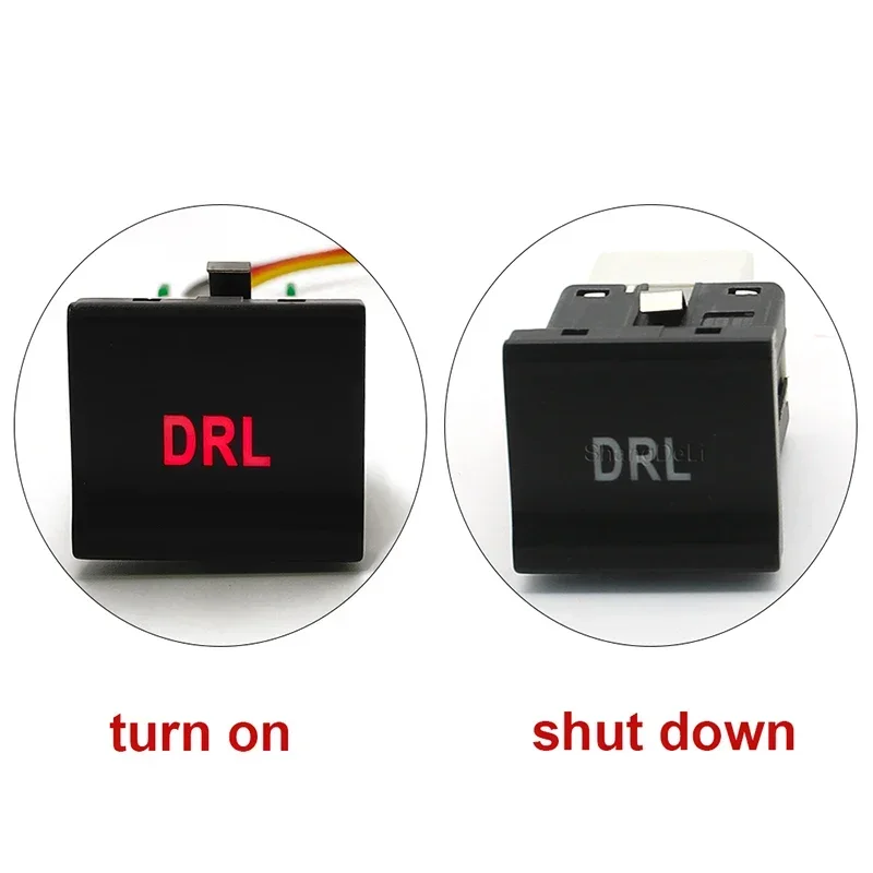 Car Red LED DRL Light Music Radar Car Monitoring Switch Motion Button For Volkswagen Polo 6C 2014 2015 2016
