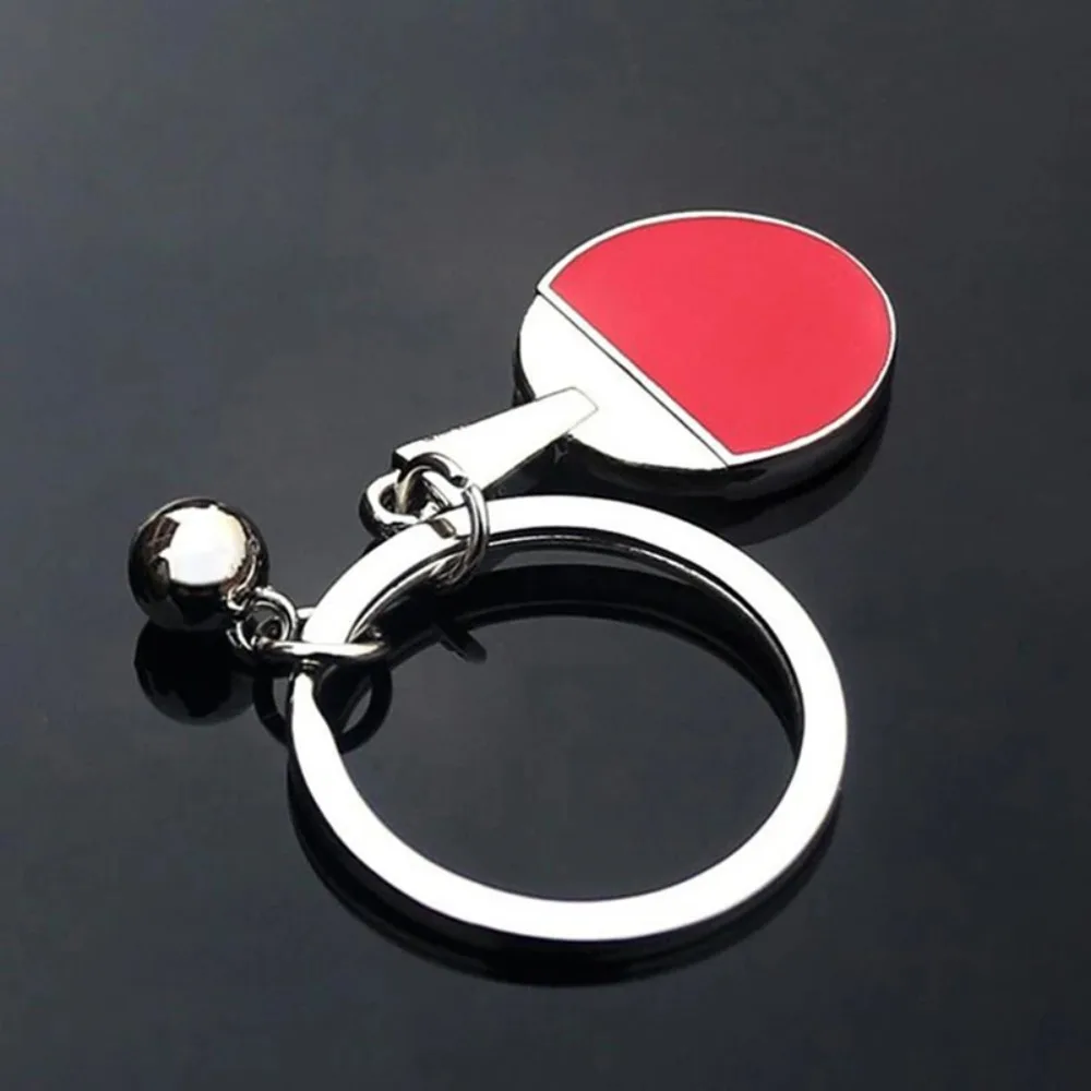 Mini Pingpong Bat Ball Keychain Zinc Alloy Keychain Mini Pingpong Bat Keyring Creative Jewelry Gifts Table Tennis Key Chain