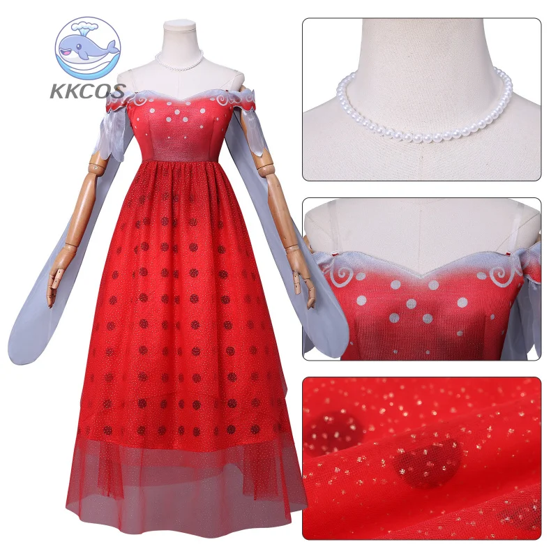 

LadyBugg Movie Red Gown Princess Dress Cosplay Costume Halloween Party Game Anime Role Play Clothing KKCos