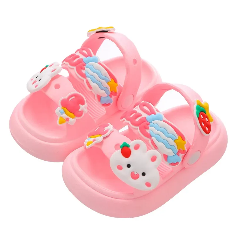 Sandali estivi scarpe per bambini scarpe antiscivolo per bambini neonate cartone animato sandali con coniglio carino Infantil ragazzi scarpe da