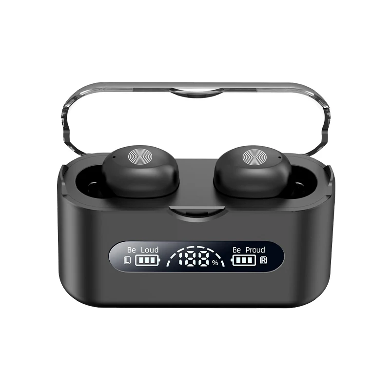 

Q8 Bluetooth Earphone Outdoor Sports Wireless Headset 5.2 With Charging Bin Power Display Touch Control Headphone Earbuds