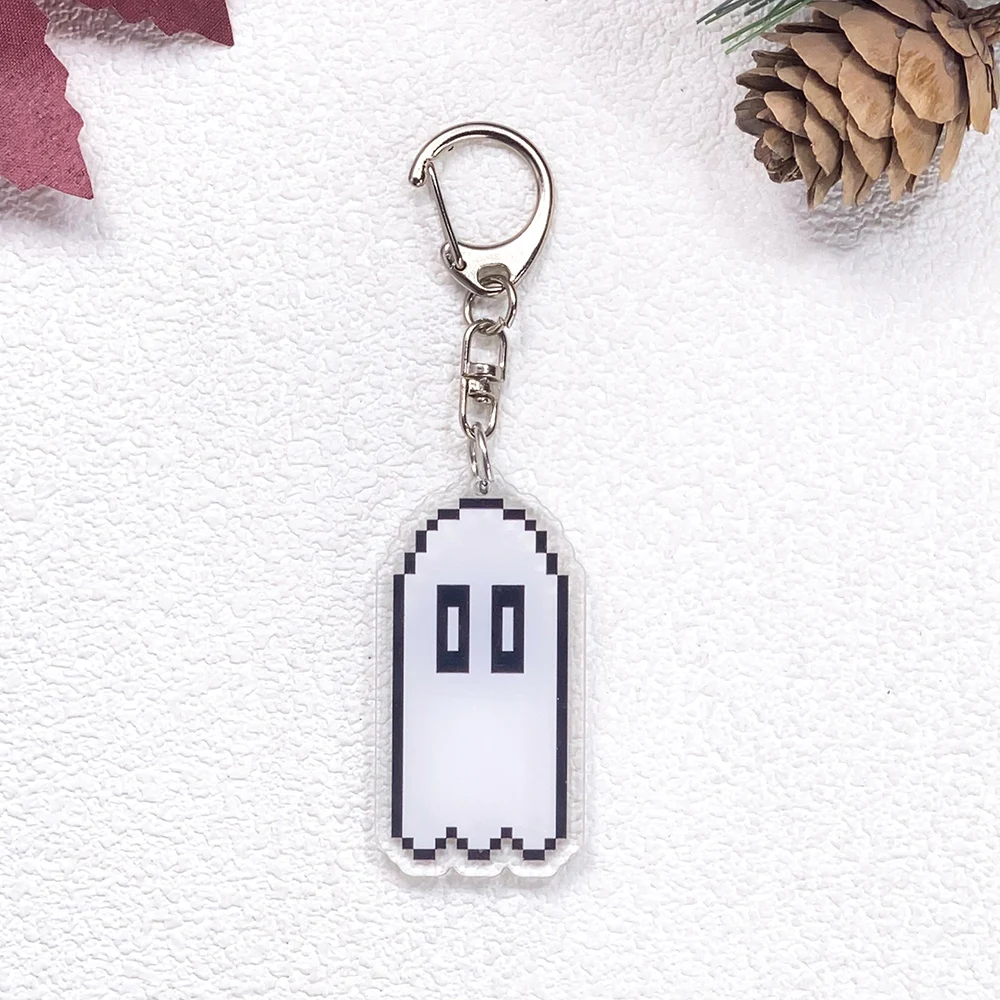1/16 Stück Spielfiguren Undertale Auto-Schlüsselanhänger Zubehör Acryl Niedliche Anhänger für Taschen Lustiger Schlüsselhalter Rucksack-Dekoration – Detail 18