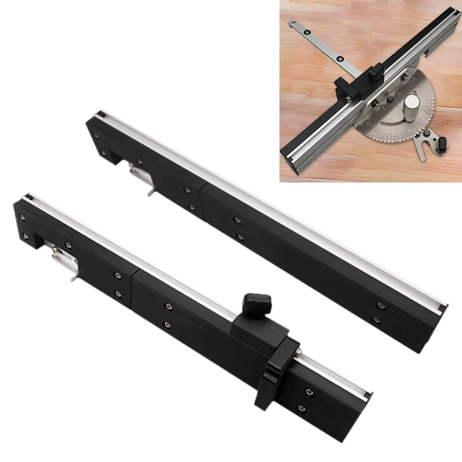 

Miter Fence Woodworking Metal Construction Table Saw Gauge Accessory for Accurate Cuts