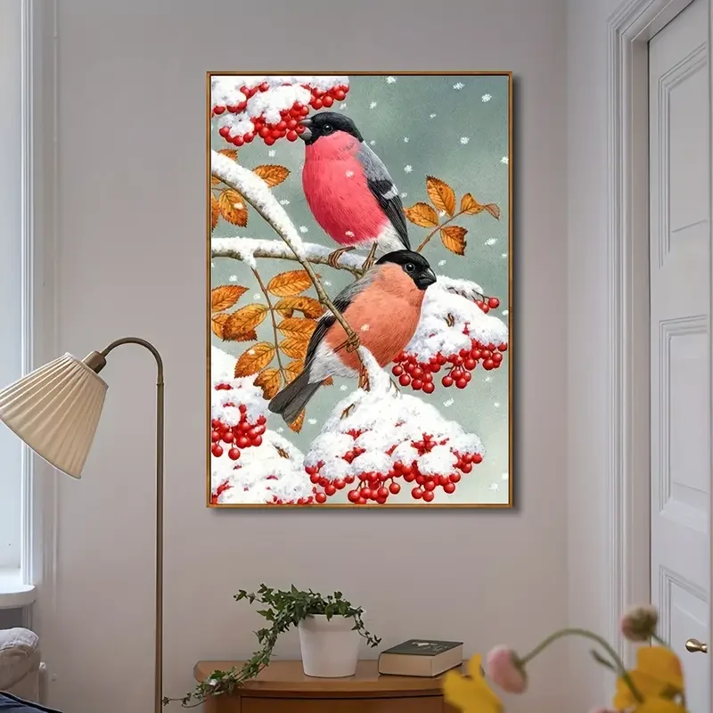 5D pittura diamante fai da te inverno uccello coniglio animale diamante ricamo pieno quadrato/rotondo trapano mosaico punto croce decorazioni per la