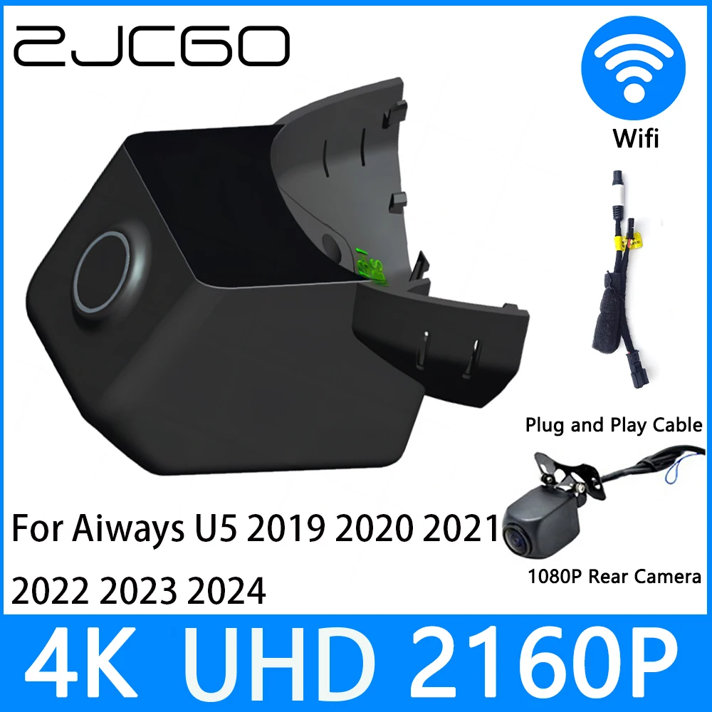 ZJCGO Dash Cam 4K UHD 2160P Car Video Recorder DVR Night Vision Parking for Aiways U5 2019 2020 2021 2022 2023 2024