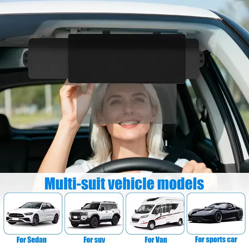 

Трехсторонний выдвижной автомобильный солнцезащитный козырек с универсальной поликарбонатной линзой, антибликовым дизайном, безопасный автомобильный удлинитель козырька, защита от УФ-излучения