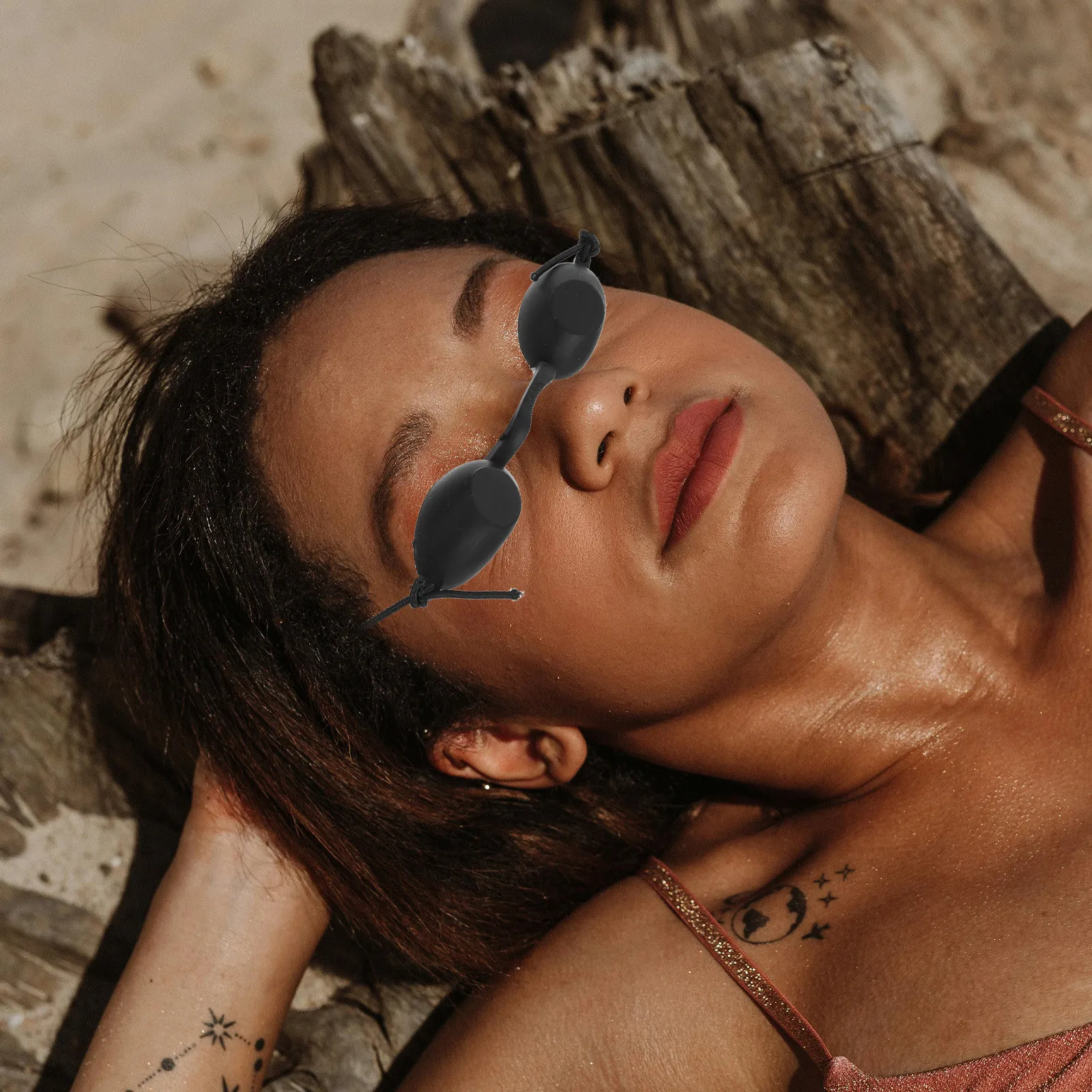 2Pcs Safety Eye Patch Silicone Protective Eyewear for Procedures Ipl LED Treatment Tattoo Removal Teeth Whitening Eye