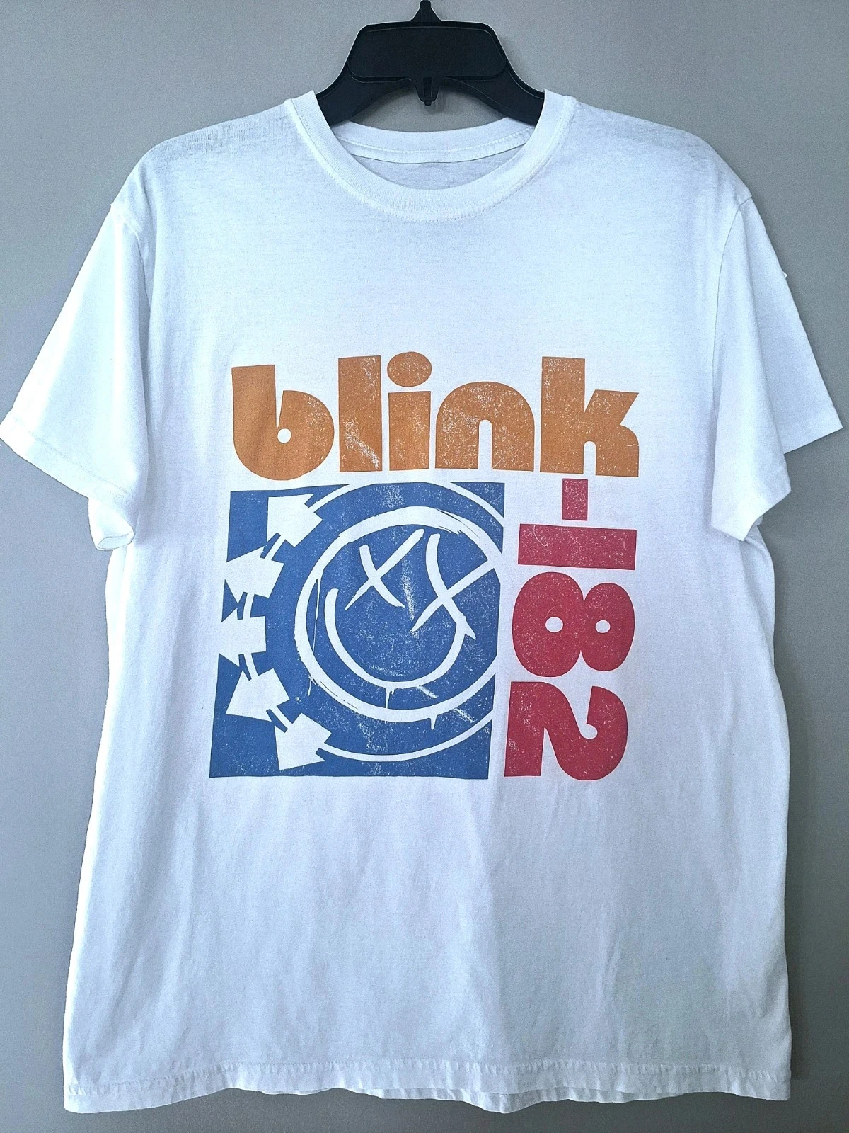 

Классическая футболка в стиле панк-рок Blink 182, мужской и женский топ, винтажная хлопковая футболка с принтом, топ y2k, уличный стиль, Харадзюку