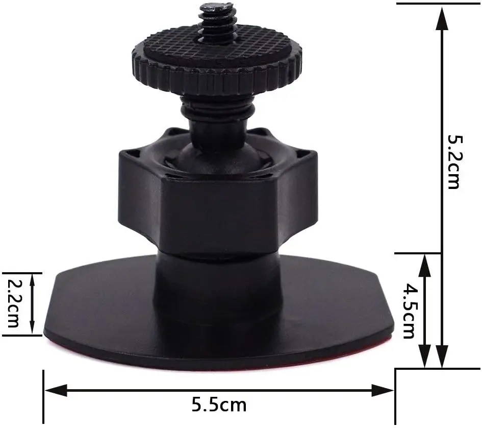 Immagine 5: ISaddle treppiede Thread Camera 3M Mount Mini biadesivo nel supporto per montaggio su Dash Cam (M4 M6 vite Join Ball inclusa)