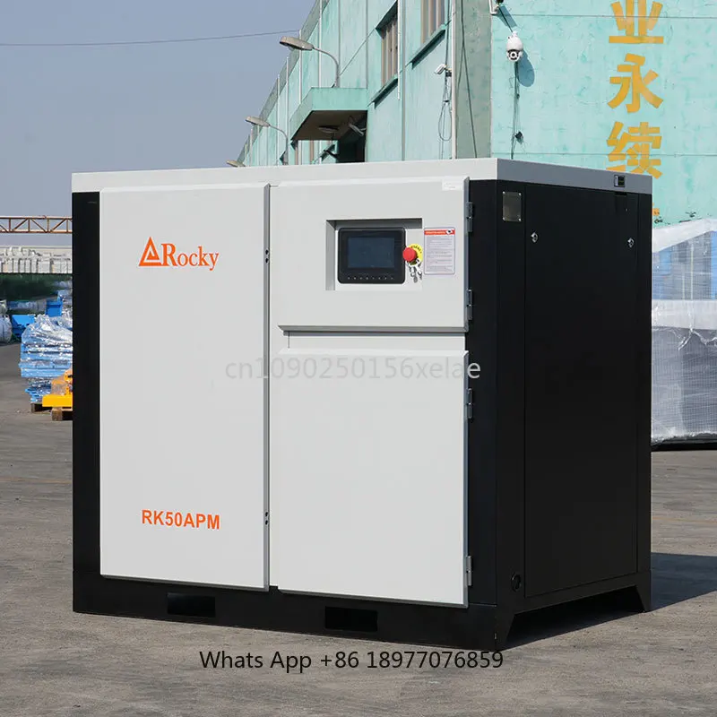 Industrial Electric Screw Compressor Machines 37kw 50hp Pm Motor Vsd Rotary Screw Air Compressor