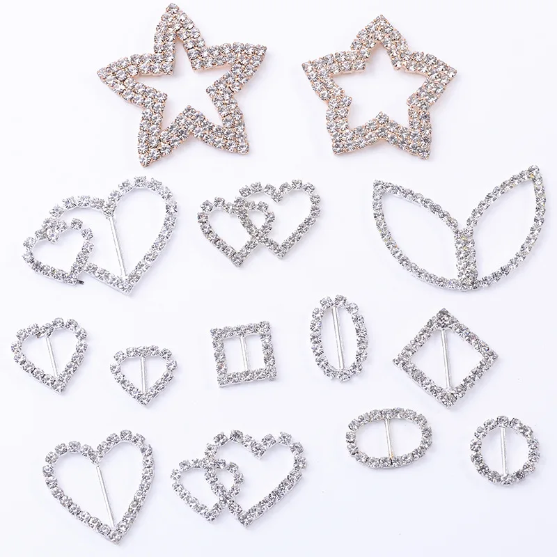 Geometric shape crossbar DIY claw chain accessories love star disc wire buckle DIY alloy accessories spot wholesale