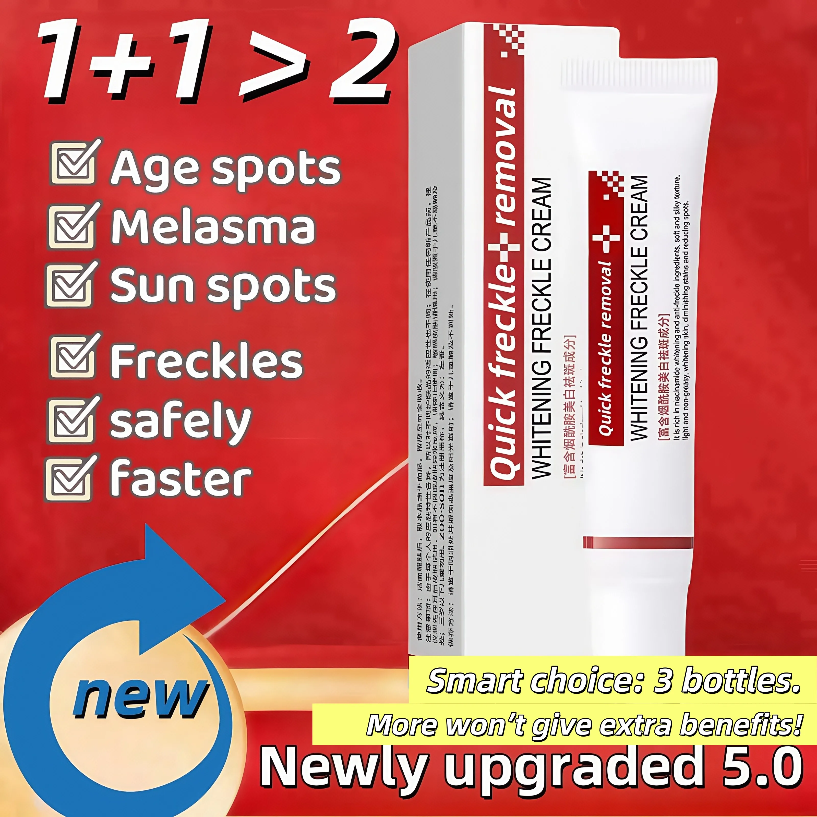 

20g Women Freckle Removal Face Cream Skin Whitening Cream Dark Spot Remover for Hand Remove Melasma Cream