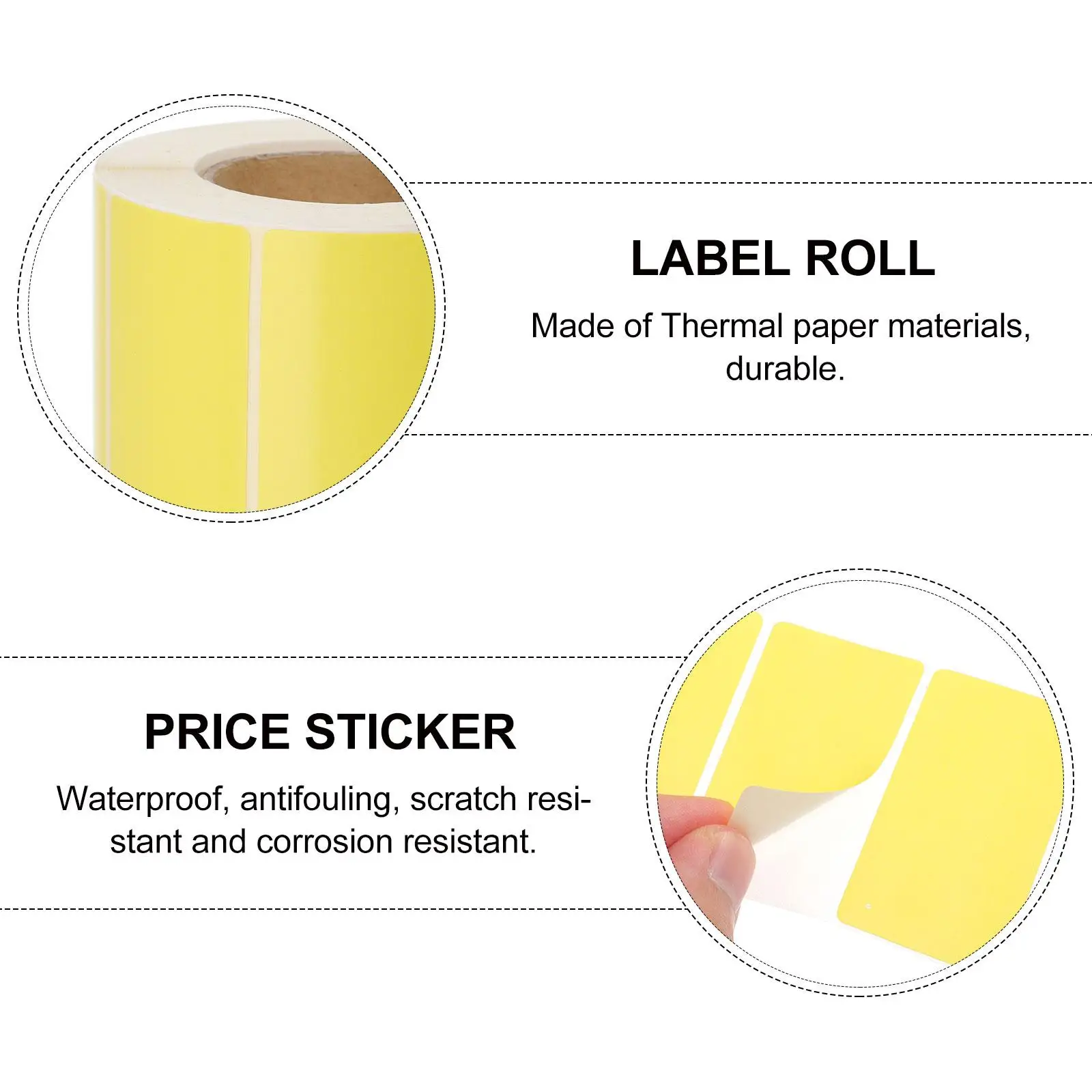 Thermal Labels Sticker Self Adhesive Address Paper Perfect Size Easy to Use Great for Printer Label Roll Price Sticker