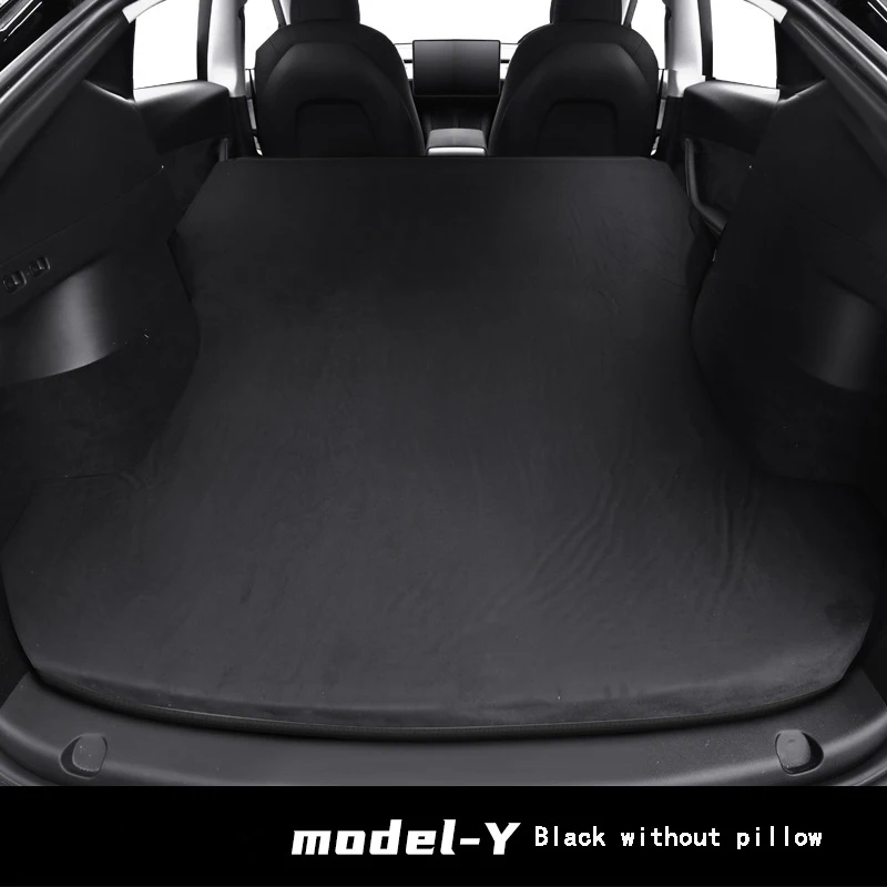 

For Tesla Model Y Inflatable Air Mattress Outdoor Camping Air Cushion Bed Suede Fabric Car Travel Bed Car Interior Accessories