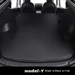 For Tesla Model Y Inflatable Air Mattress Outdoor Camping Air Cushion Bed Suede Fabric Car Travel Bed Car Interior Accessories
