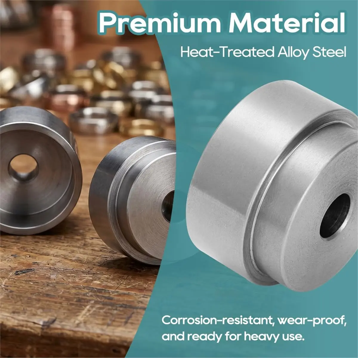Coin Ring Puncher & Spacer Set Self Centering Coin Ring Jewelry Making Tool,7/16