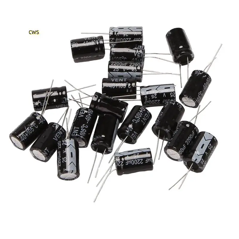 60 Stück 13 x 21 mm 2200 Uf 25 V radiale Aluminium-Elektrolytkondensatoren