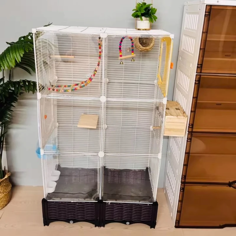 

Large Bird Cage Villa for Parrots Luxury Anti-Splash Design for Budgies and Cockatiels Spacious Breeding Habitat for Lovebirds