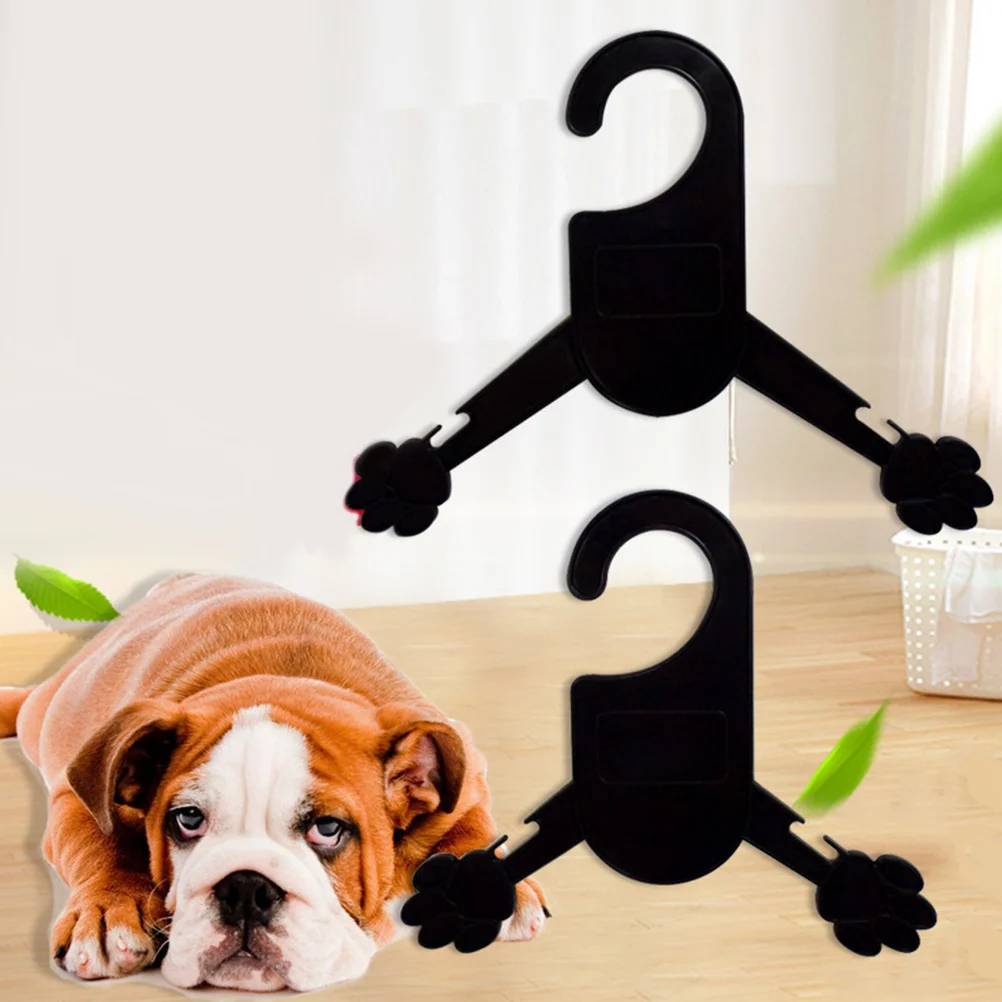 

10Pcs Pet Clothes Hangers Plastic Paw Shape Thick Not Easily Broken Special for Dog Cat Clothes Accessories Size S