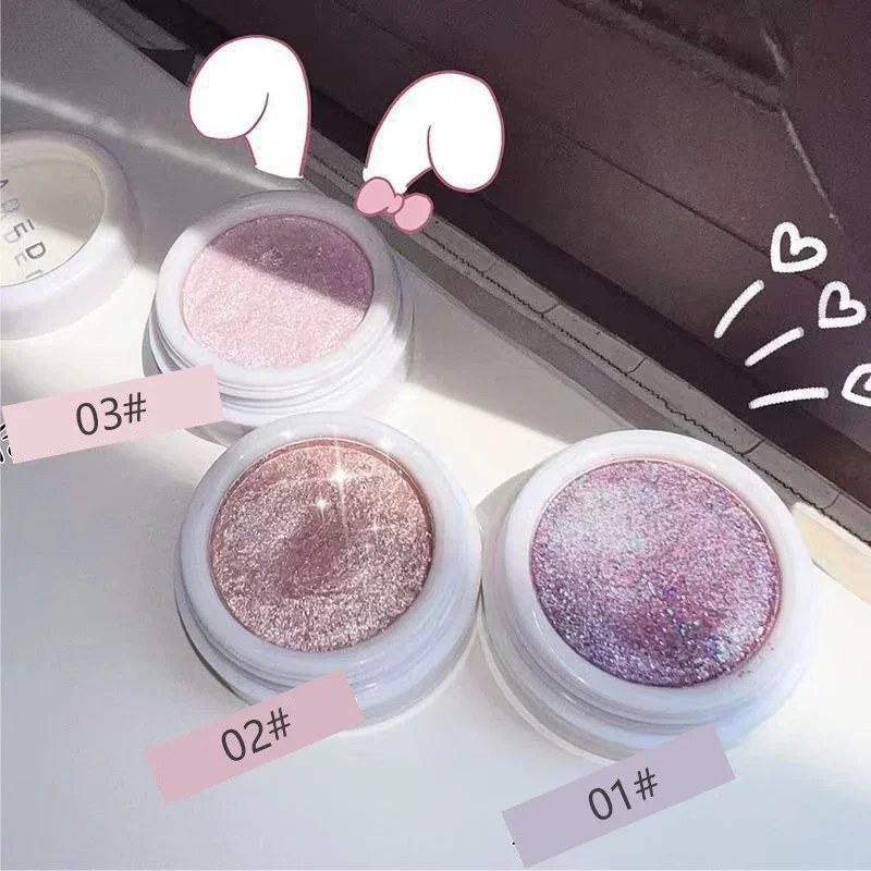 Beautiful Glitter Eyeshadow Super Shining Purple Eyeshadow Eye Brightening Pearlescent Shimmer EyeShadow Makeup Tool Longlasting