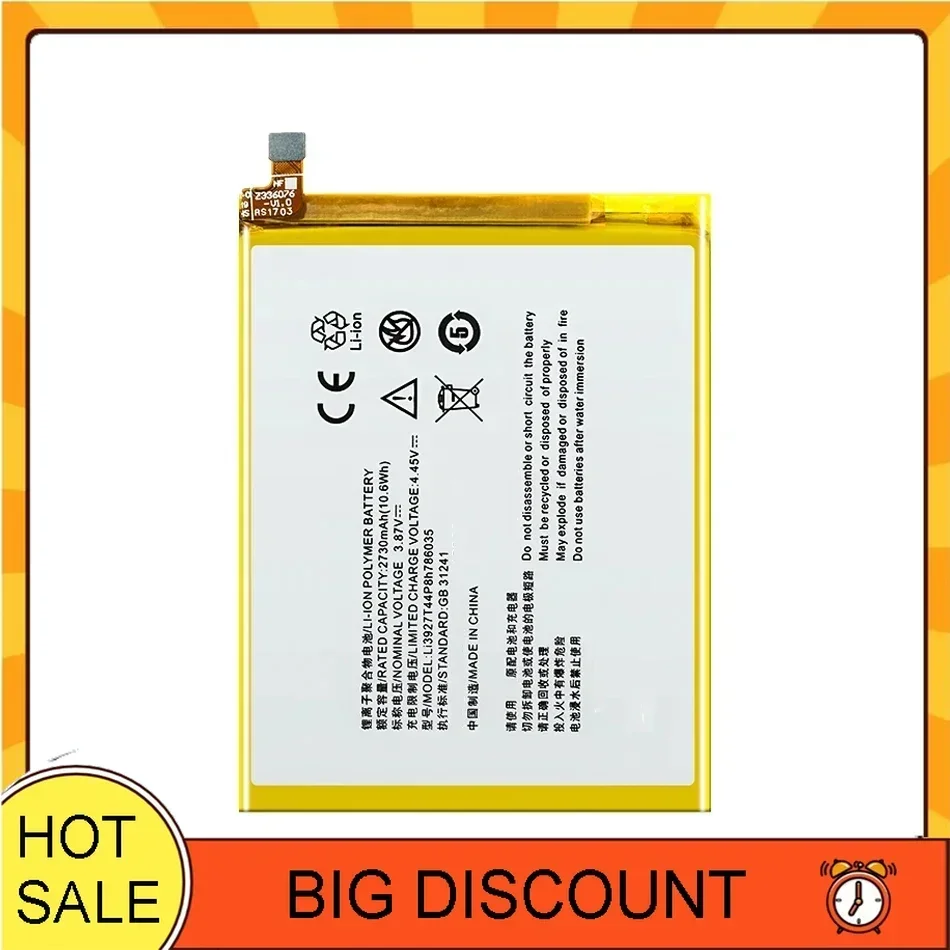 Battery 2730mAh, Li3925T44P8h786035, For ZTE Blade, V7, Z10, BA910, A910, A512, BV0701