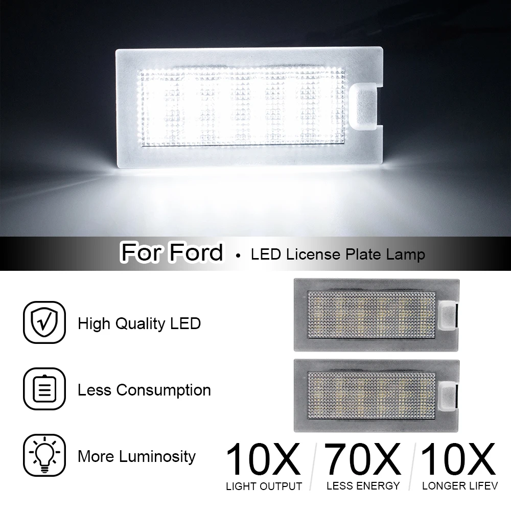 LED Number License Plate Lights For Dodge Journey Fiat Freemont 2PCS With Canbus Replace OE Number: 68188219AA