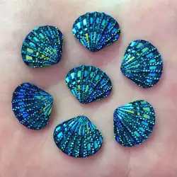 120pcs Glitter AB Resin Crystal Shell Flatback Rhinestone Scrapbook DIY Wedding Appliques Ornament Accessories