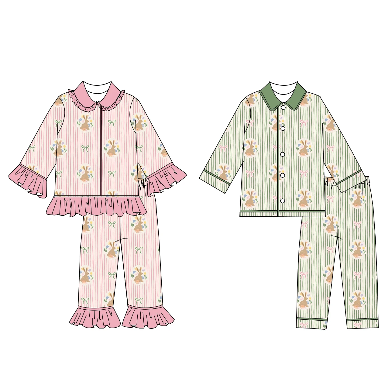 

Бутик для маленьких мальчиков и девочек, пасхальный наряд, первый пасхальный комплект для малышей, пасхальное яйцо, одежда для сна с длинными рукавами, одежда