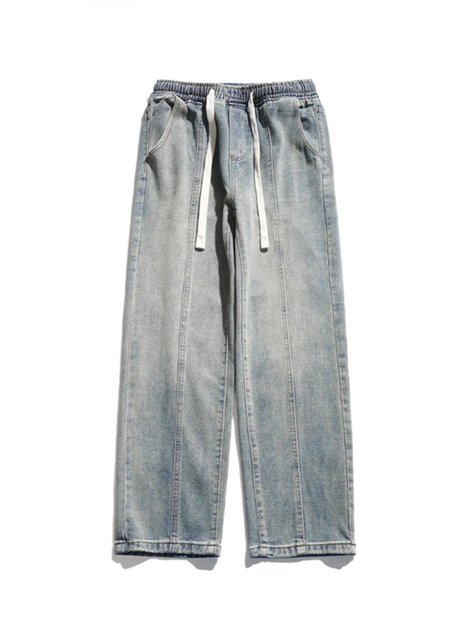 Pantalones vaqueros anchos Y2k holgados de color azul claro para mujer, pantalones vaqueros Grunge estilo Harajuku japonés Vintage, pantalones vaqueros de gran tamaño de Hip Hop, ropa