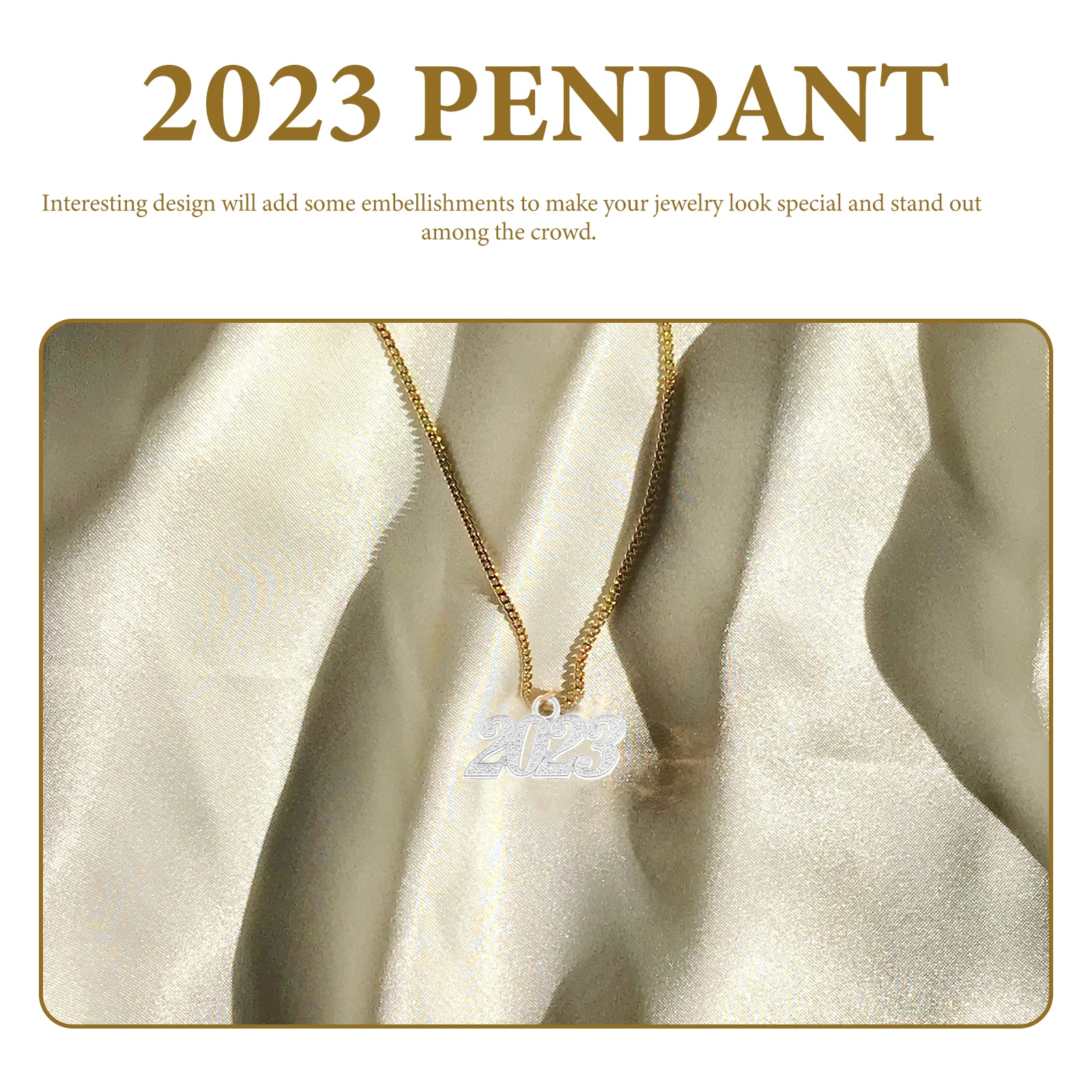 

100pcs 2023 Charms Year Pendant Jewelry Number Pendants Bracelet Decorative Graduation DIY Accessories Durable Material
