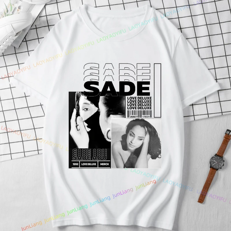 100% Cotton Streetwear S-Sade Singer 80s Music Vintage T Shirts Men Women Aesthetic Clothing New in Tops & Tees Short Sleeve Tee