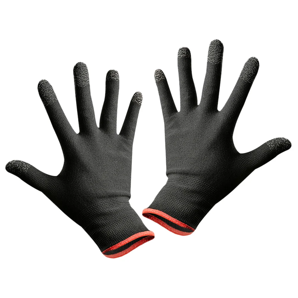

Touchscreen Game Gaming Gloves Smartphones Gamer Finger Covers Water Proof Silver Fiber Gloves