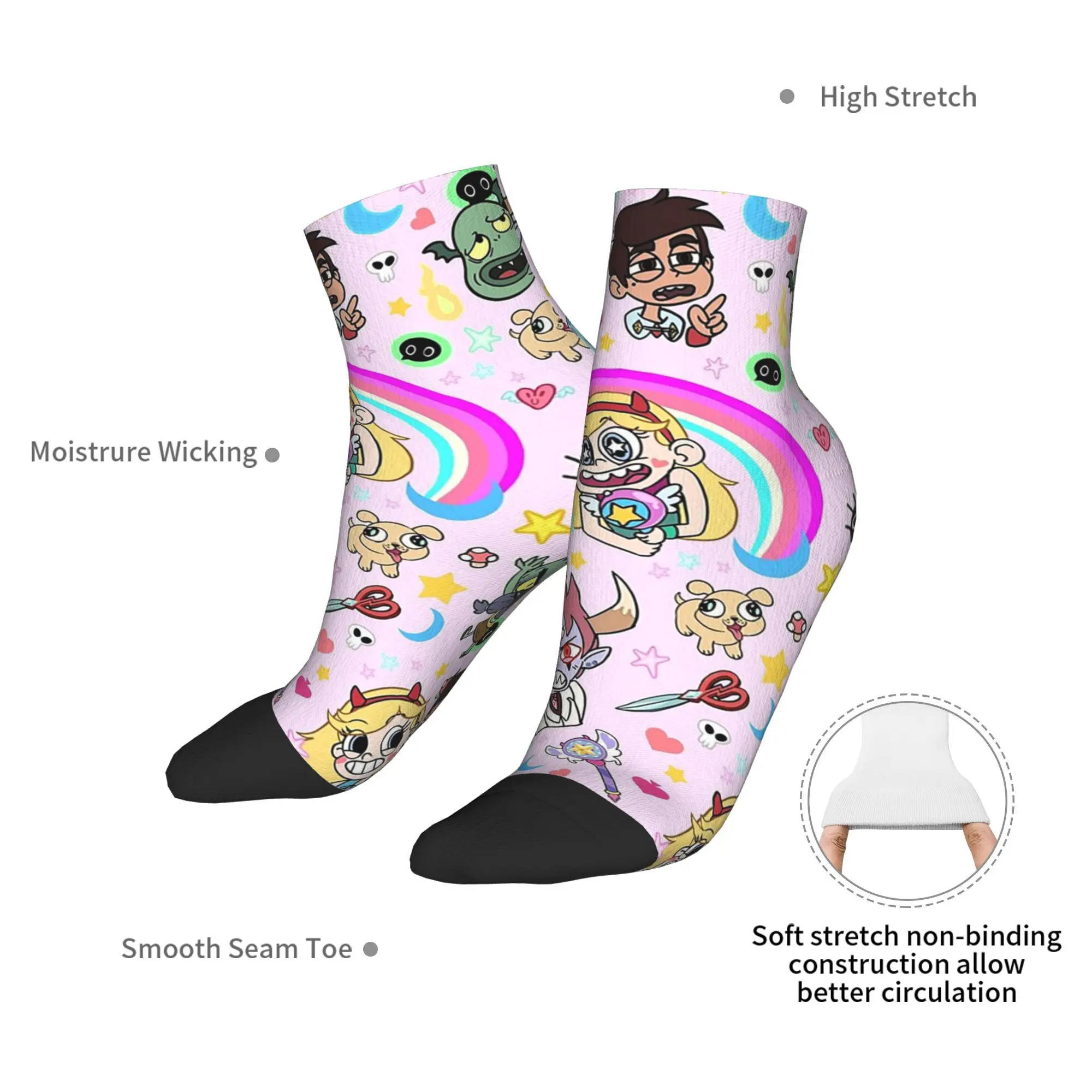 جميع المواسم نجمة مقابل قوالب الشر! بطانية الجوارب المتناثرة سوبر لينة طاقم الجوارب جوارب الموضة للرجال النساء الهدايا #6