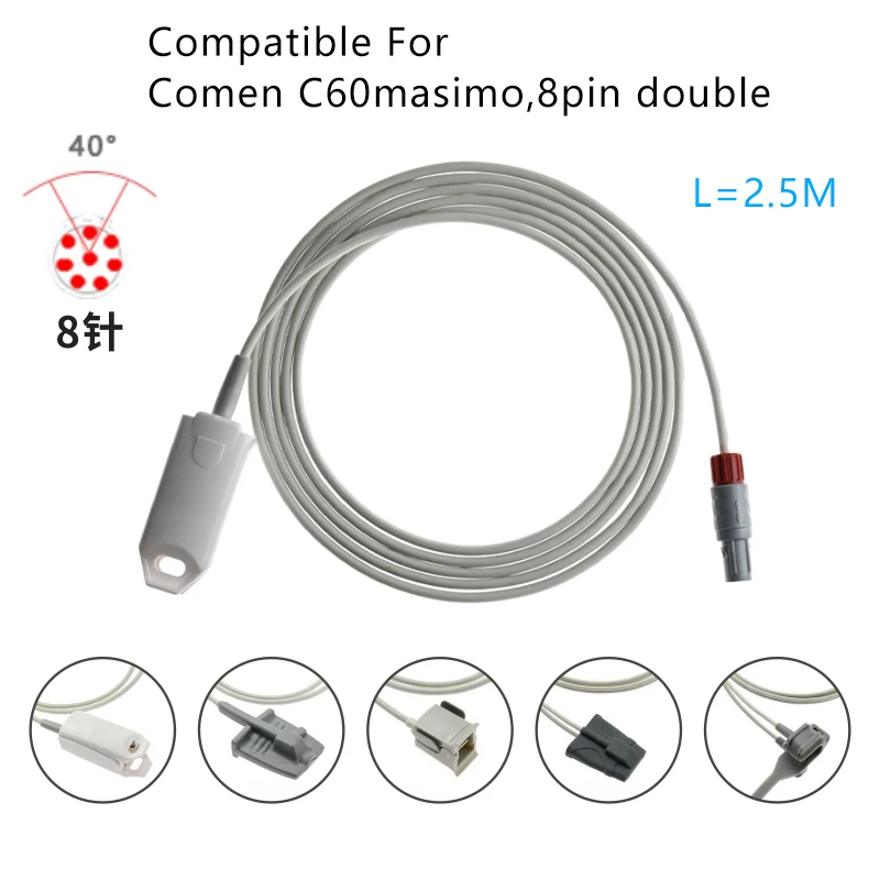 Standard Patient Monitor Probe Compatible Comen Ne-Cllor Masim Modules Star8000A/E/C30/60 NC10 for Medical Hospital