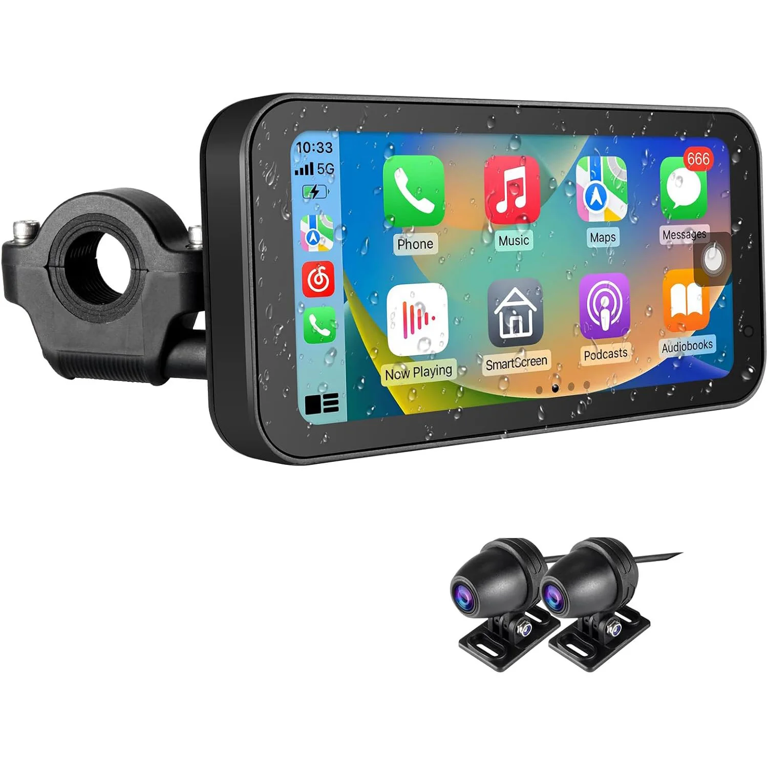 

Portable 6.25 Inch Wireless CarPlay Android Auto Screen For Motorcycle Car GPS Navigation Auto Electronics Siri Google Assistant