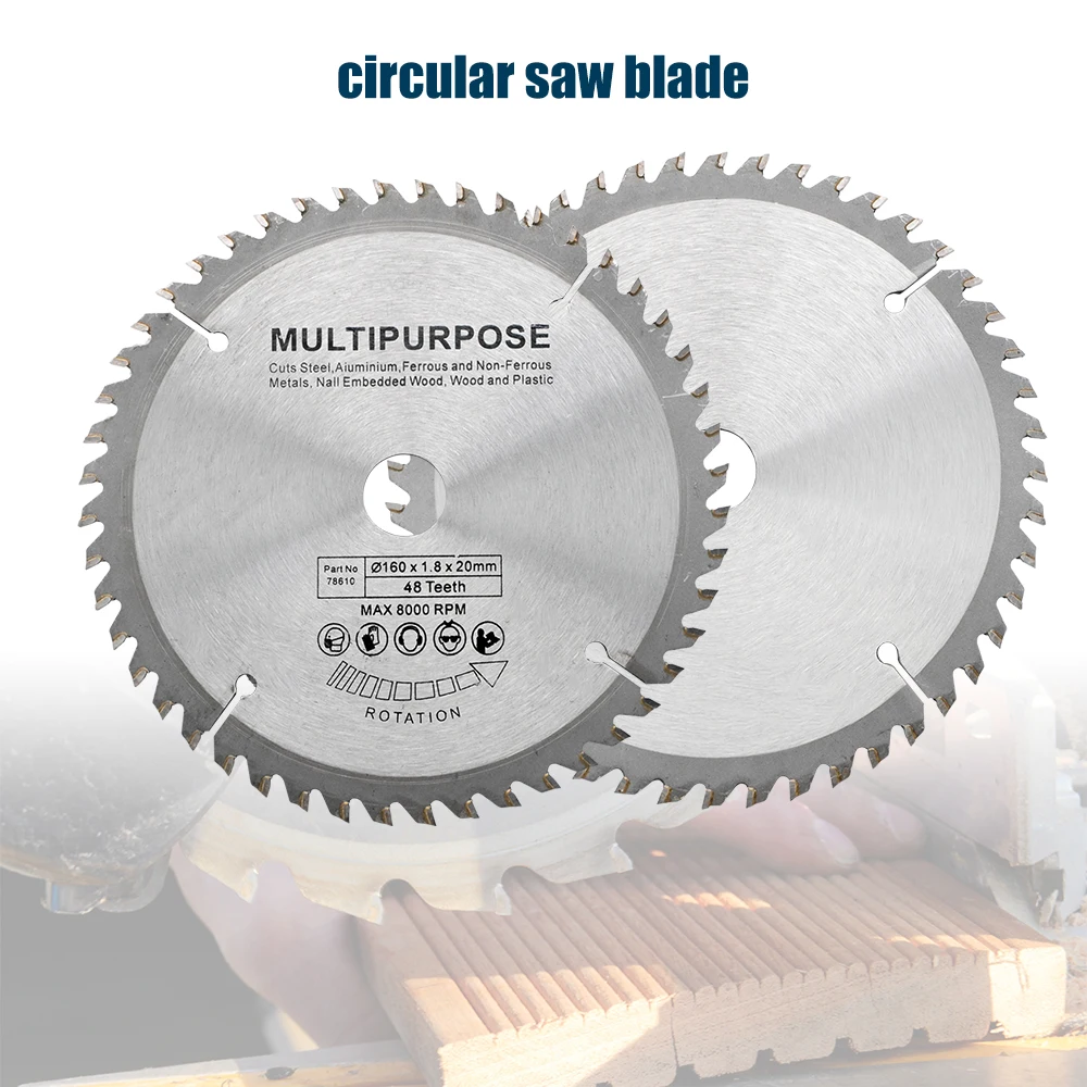 Arbor Tooth Carbide Tungsten Circular Saw Blade-wood Steel New 160mm×20mm×48t