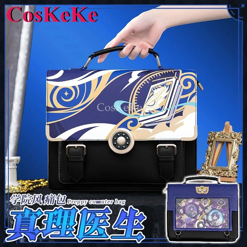 CosKeKe Dr. Ratio Cosplay Game Honkai: Star Rail Theme Impression Pack Messenger Bag Daily Preppy Commuter Backpack Cute Itabag