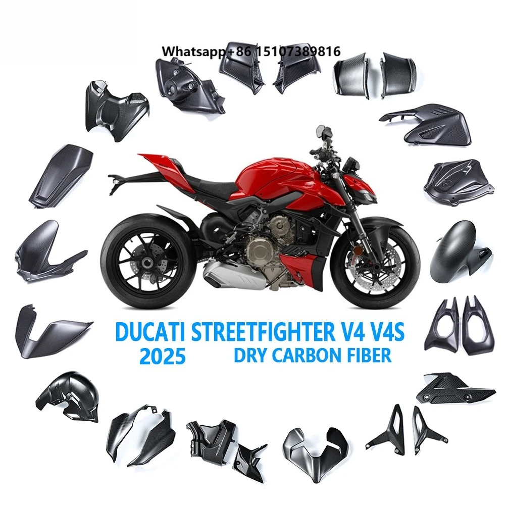 

Carbon Real Full Pre-preg Dry Carbon Fiber Motorcycle Full Set Carbon Fairings for Streetfighter V4 V4S 2025+