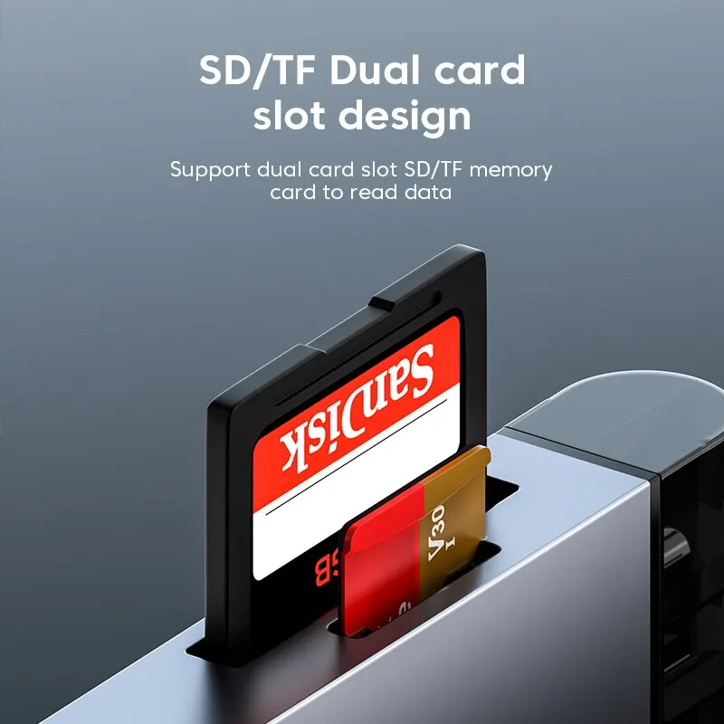 USB 3.0 7 في 1 قارئ بطاقات متعدد الوظائف نقل عالي السرعة بطاقة SD/TF ملحقات الكمبيوتر المحمول قارئ بطاقات عالي السرعة