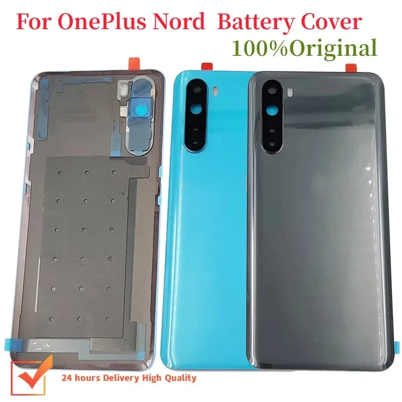 

Glass For Oneplus Nord 5G Battery Back Cover Rear Door Housing For One Plus Nord AC2001 AC2003 Shell With Camera Lens