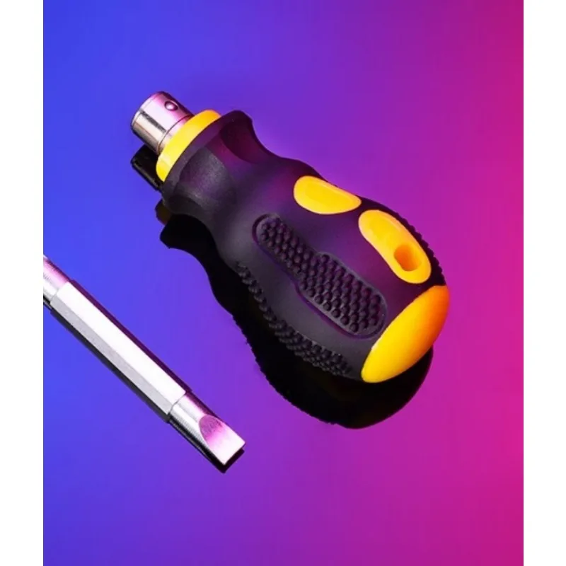 

1 шт. мини-отвертка, многофункциональная крестообразная отвертка, шлицевая плоская инструмент для ремонта «сделай сам», магнитная короткая маленькая отвертка