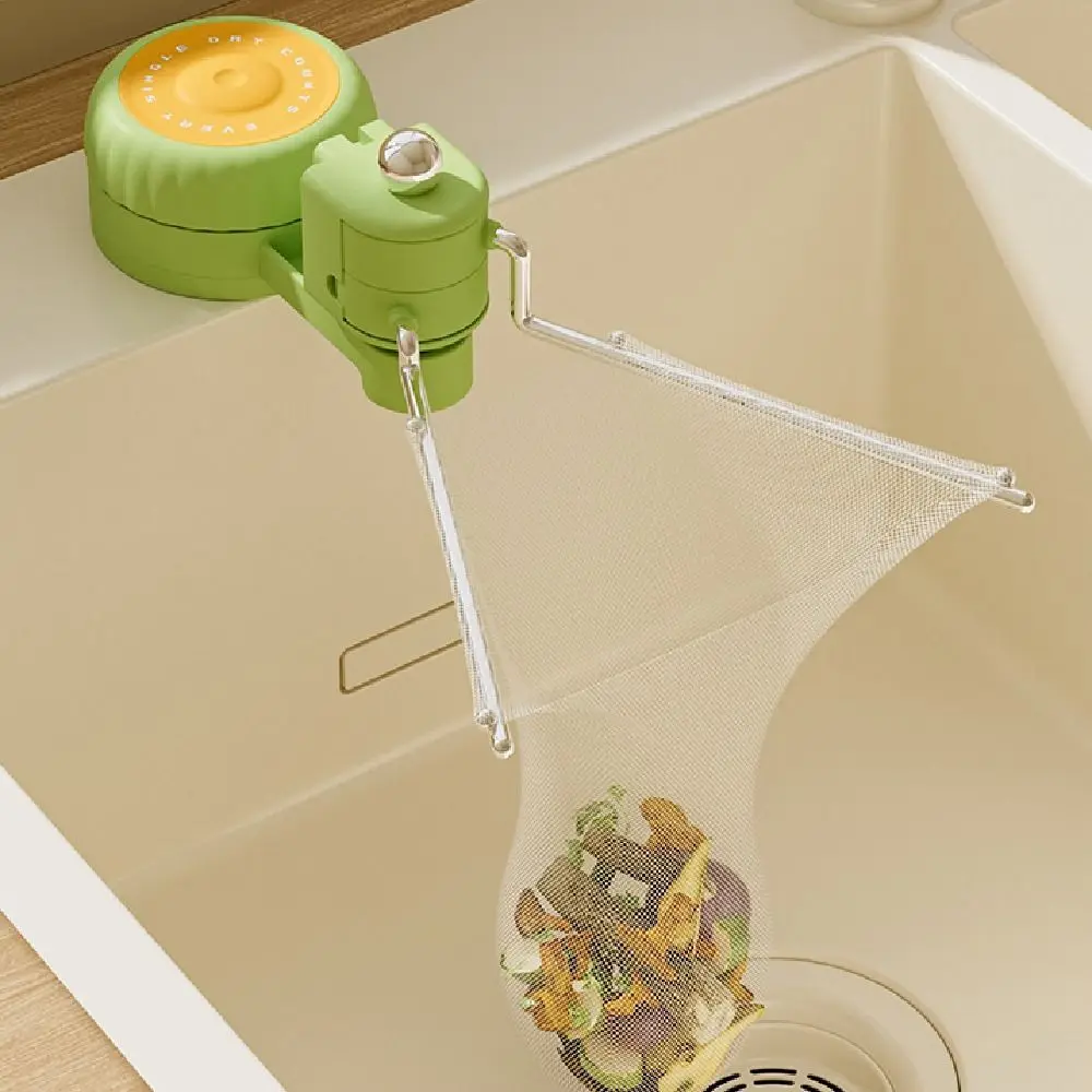 

Suction Cup Kitchen Sink Filter Rack Creative Detachable Waste Hanging Net Bracket Rotatable Space Saving Food Residue Separator