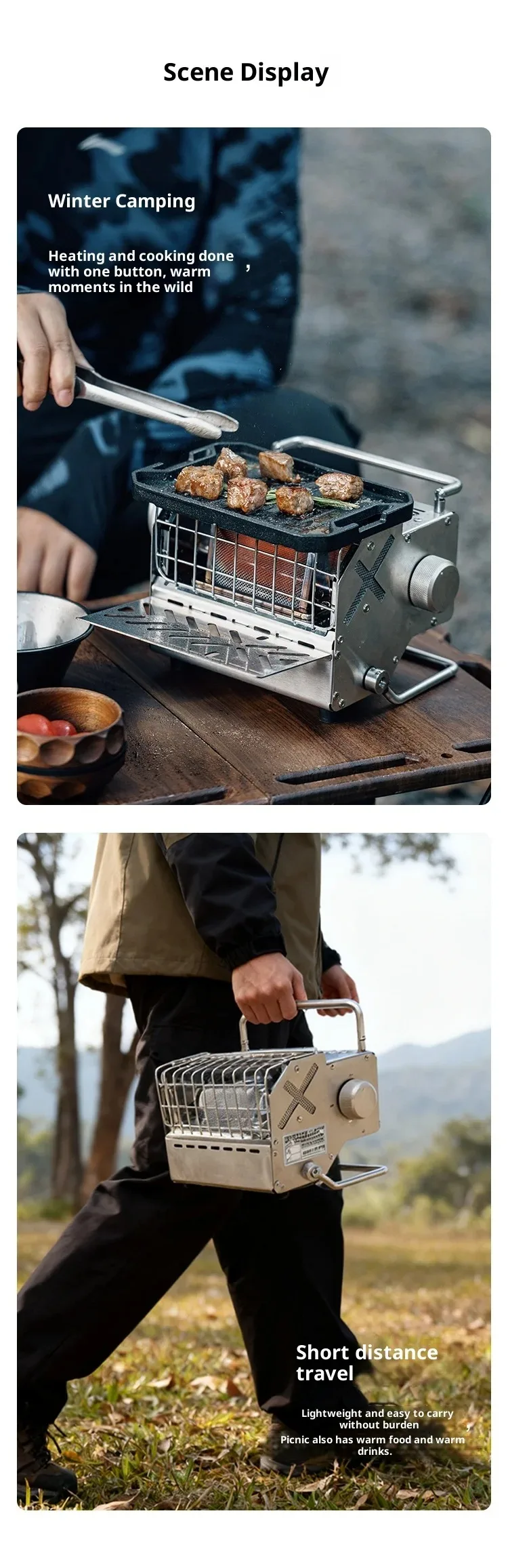 GOOUT STRINGHILL Heizgerät Outdoor Tragbarer Auto-Gasofen Angeln Camping 2025 Winter Outdoor Mini-Heizofen Campingbedarf – Detail 7