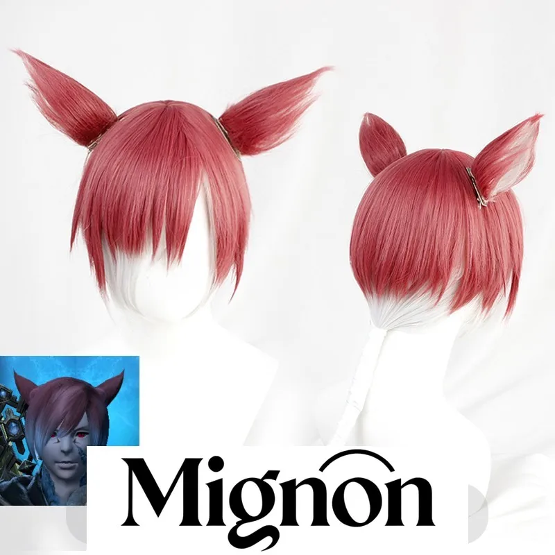 

Final Fantasy XIV Кристалл Экнарх Косплей Парик Градиент с Ушками