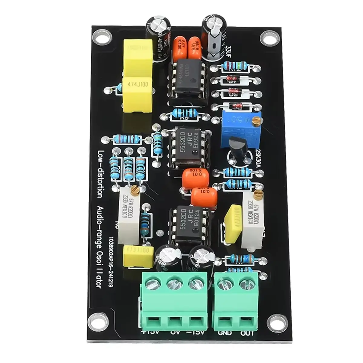 New 1KHz Sine Wave Signal Generator Low Distortion High Oscillator Board NE5532 Oscillator Adjustable Signal