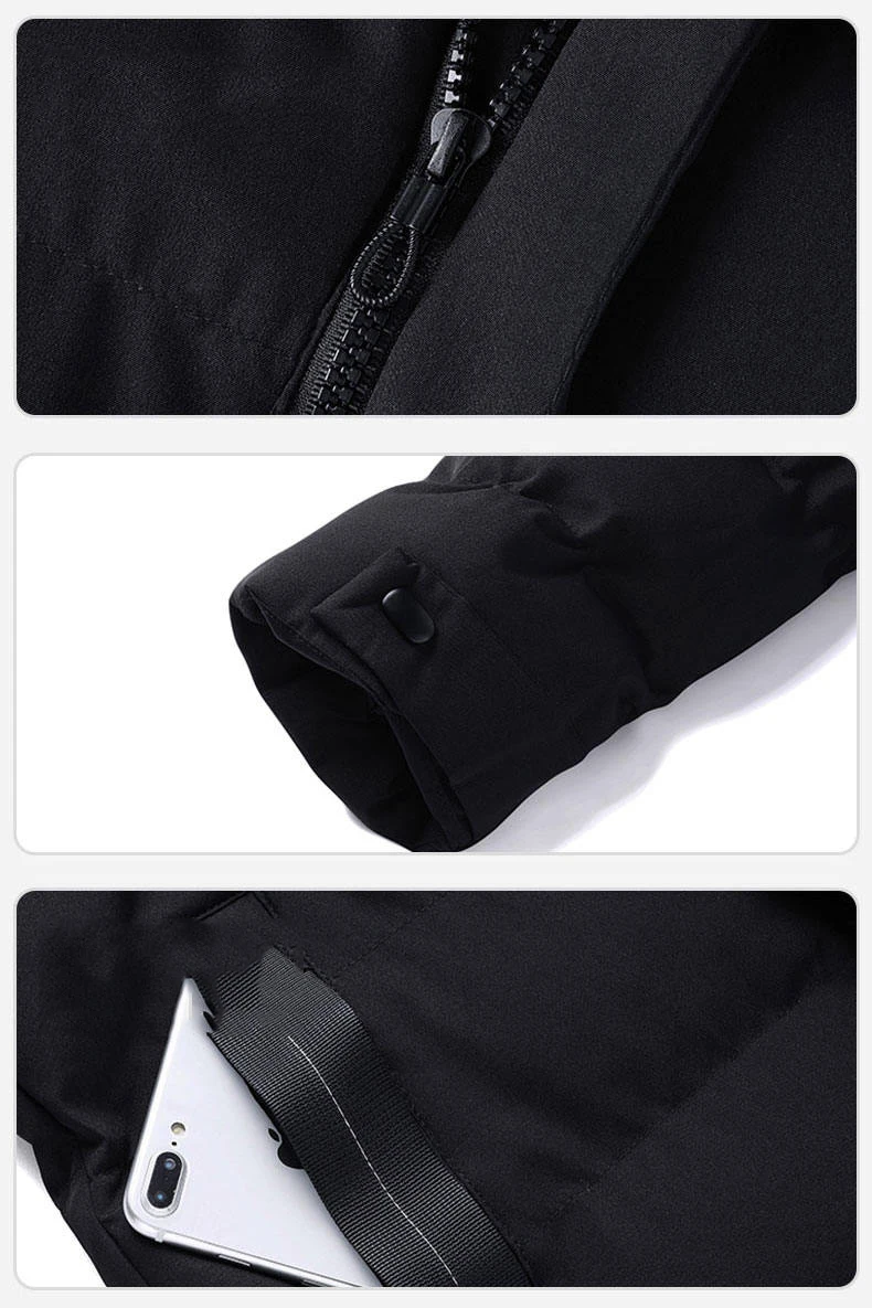 Men's Fashion Windbreaker Parka Coat Overcoat Windproof Casual Autumn Winter Warm Hombre New Male Jacket Streetwear Outdoors