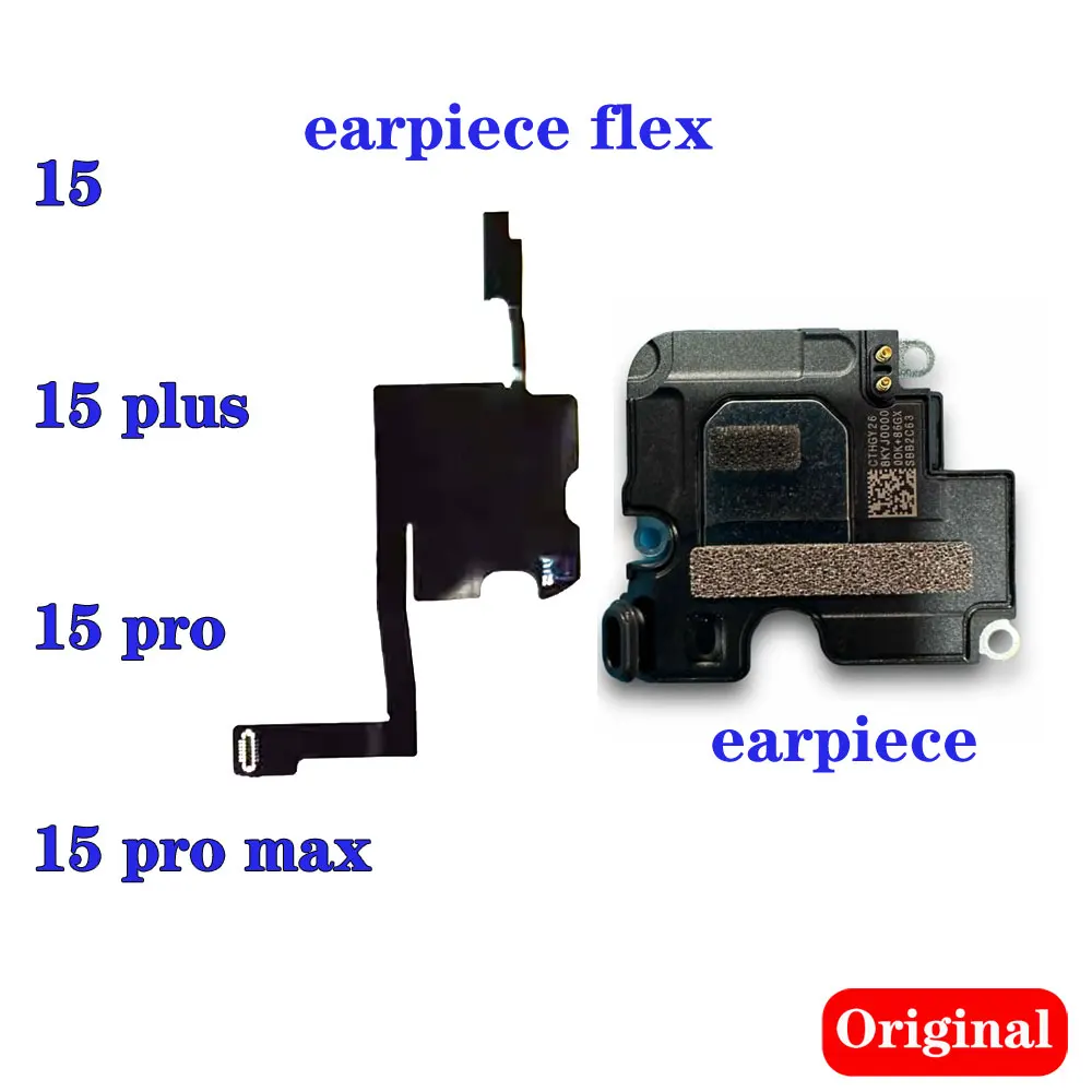 Original For IPhone 15 plus Earpiece Proximity Light Sensor Flex Cable For Iphone 15 Pro Max Earpiece Speaker Assembly