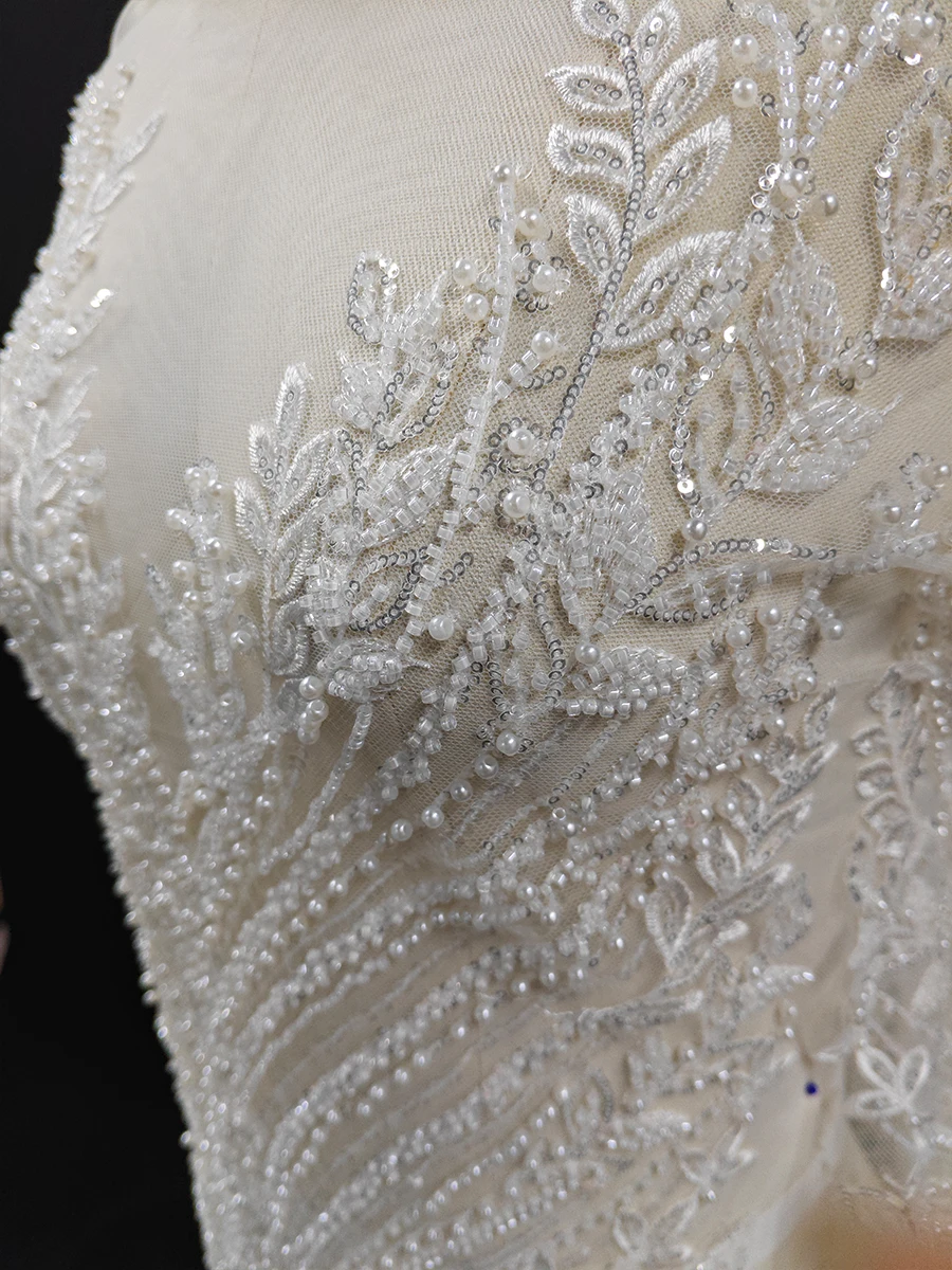 مسمار حبة الترتر نسيج الدانتيل الخياطة الراقية فستان الزفاف، ثوب مسائي، المرحلة زي DIY مصمم النسيج #5