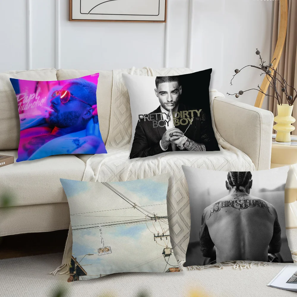 Classic Singer M-Maluma Muisc cushion Sofa Living Room Bedroom Headboard Backrest Cushion Square Cushion Nap Time Pillow Case