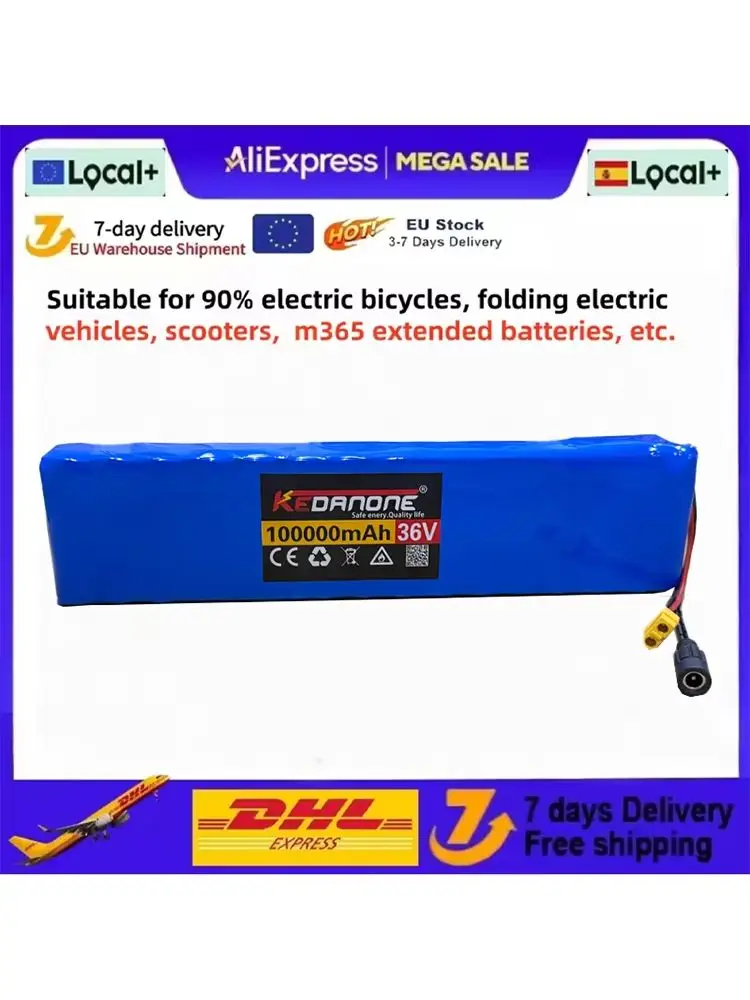 36V Elektroroller-Akku 10S3P 100Ah Elektroroller-Leistungsakku mit BMS